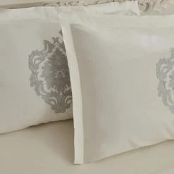 Karaca Home Tugba 8-Piece Bedding Set, Double, Silver