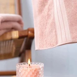 Karaca Home 100% Turkish Cotton Hand Towel, 50cmx90cm, Pink