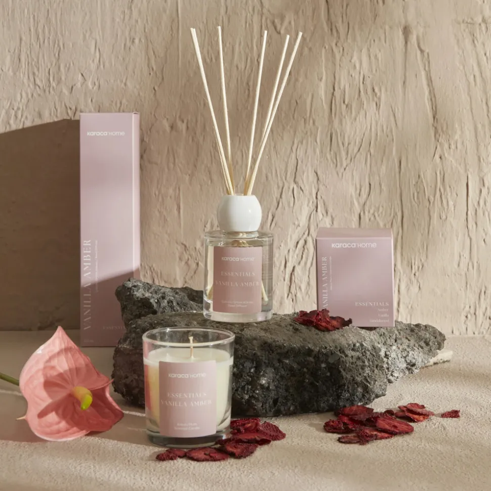 Karaca Home Vanilla Amber Reed Diffuser, 100 ml, Dusty Rose