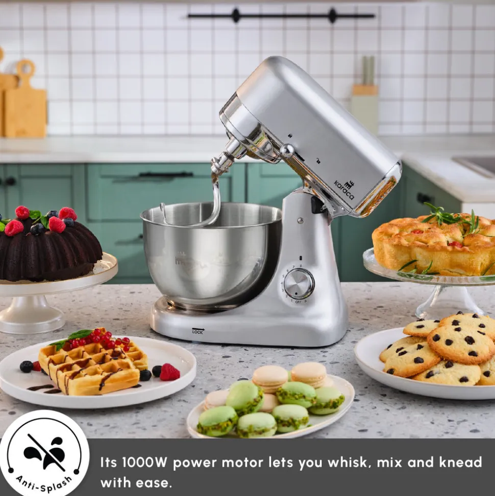 Karaca Ironmax Cast Stand Mixer, 5L, 1000W, Grey