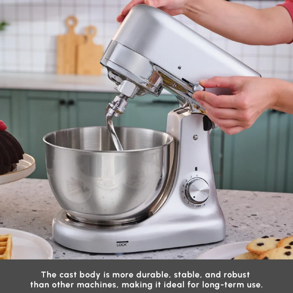 Karaca Ironmax Cast Stand Mixer, 5L, 1000W, Grey