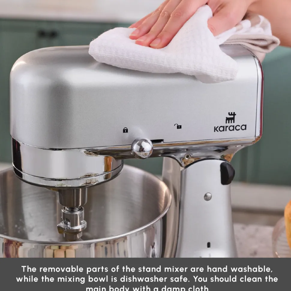 Karaca Ironmax Cast Stand Mixer, 5L, 1000W, Grey