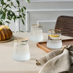Karaca Jasmine 3-Piece Tumbler Glass Set for 3 People, 420ml, White