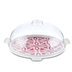 Karaca Jofy 2-Piece Cake Dome, 35cm, Red