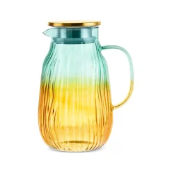 Karaca Jolie 7-Piece Tumbler Glass Set, Yellow Green
