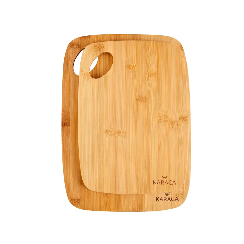 Karaca Karya 2 Piece Bamboo Chopping Board Set, Wood