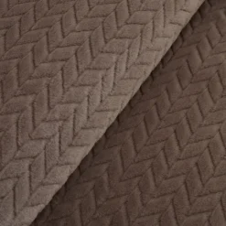 Karaca Leaves Wellsoft Blanket, Double, 200x220cm, Stone