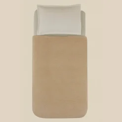Karaca Leaves Wellsoft Blanket, Single, 150x200cm, Ecru