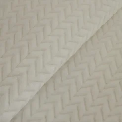 Karaca Leaves Wellsoft Blanket, Single, 150x200cm, White