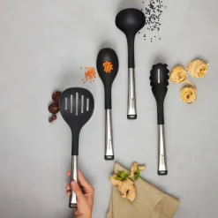Karaca Luna 4 Piece Kitchen Utensil Set, Black