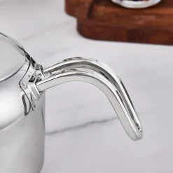 Karaca Manes Stainless Steel Induction Teapot Set, Medium, Metal