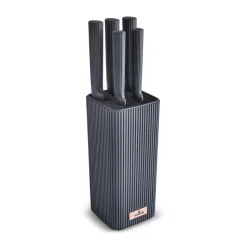 Karaca Massimo Line 6-Piece Stainless Steel Knife Set, Anthracite