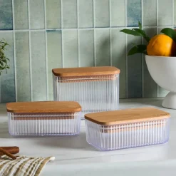 Karaca Massimo 3 Piece Storage Container, Clear