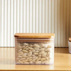 Karaca Massimo Storage Container, 1L, Transparent Brown