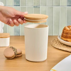 Karaca Massimo Storage Jar, 0,9L, Cream