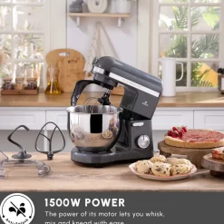 Karaca Mastermaid Chef Pro Zero Side Tech Stand Mixer, 5L, 1500W, Space Grey