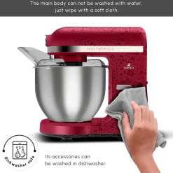 Karaca Mastermaid Chef Pro Zero Side Tech Stand Mixer, 5L, 1500W, Red