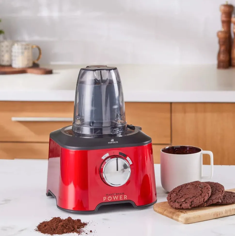 Karaca Mastermaid Power Multifunctional 11 in 1 Food Processor Set, 2500W, Imperial Red
