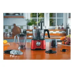 Karaca Mastermaid Power Multifunctional 11 in 1 Food Processor Set, 2500W, Imperial Red