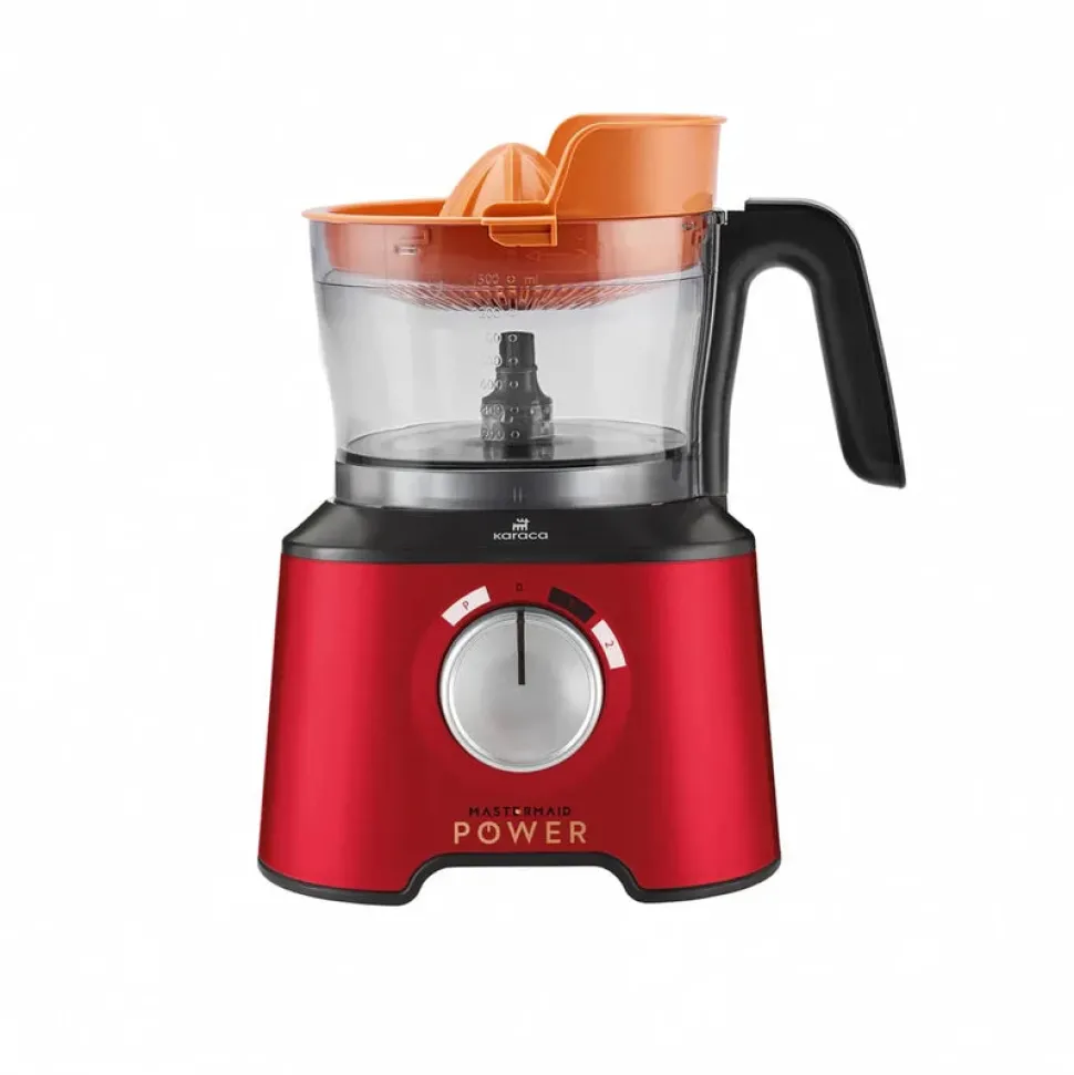 Karaca Mastermaid Power Multifunctional 11 in 1 Food Processor Set, 2500W, Imperial Red