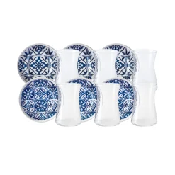 Karaca Mavili 6-Piece Turkish Tea Set for 6 People, 170ml
