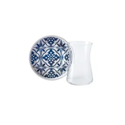 Karaca Mavili 6-Piece Turkish Tea Set for 6 People, 170ml