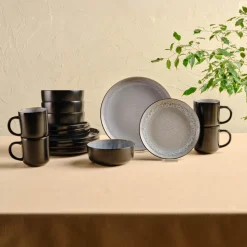 Karaca Messina Reactive Glaze 16-Piece Dinner Set for 4 People, Multi