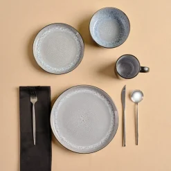 Karaca Messina Reactive Glaze 16-Piece Dinner Set for 4 People, Multi