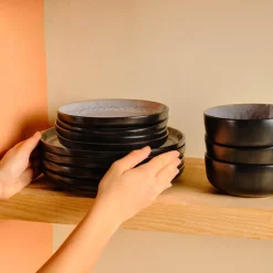 Karaca Messina Reactive Glaze 16-Piece Dinner Set for 4 People, Multi