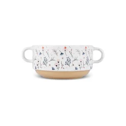 Karaca Monet Flower 3-Piece Stoneware Cereal/Soup Bowl, 460ml, Multi