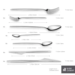Karaca Moongate 84-Piece 316+ Stainless Steel Cutlery Set for 12 People, Silver