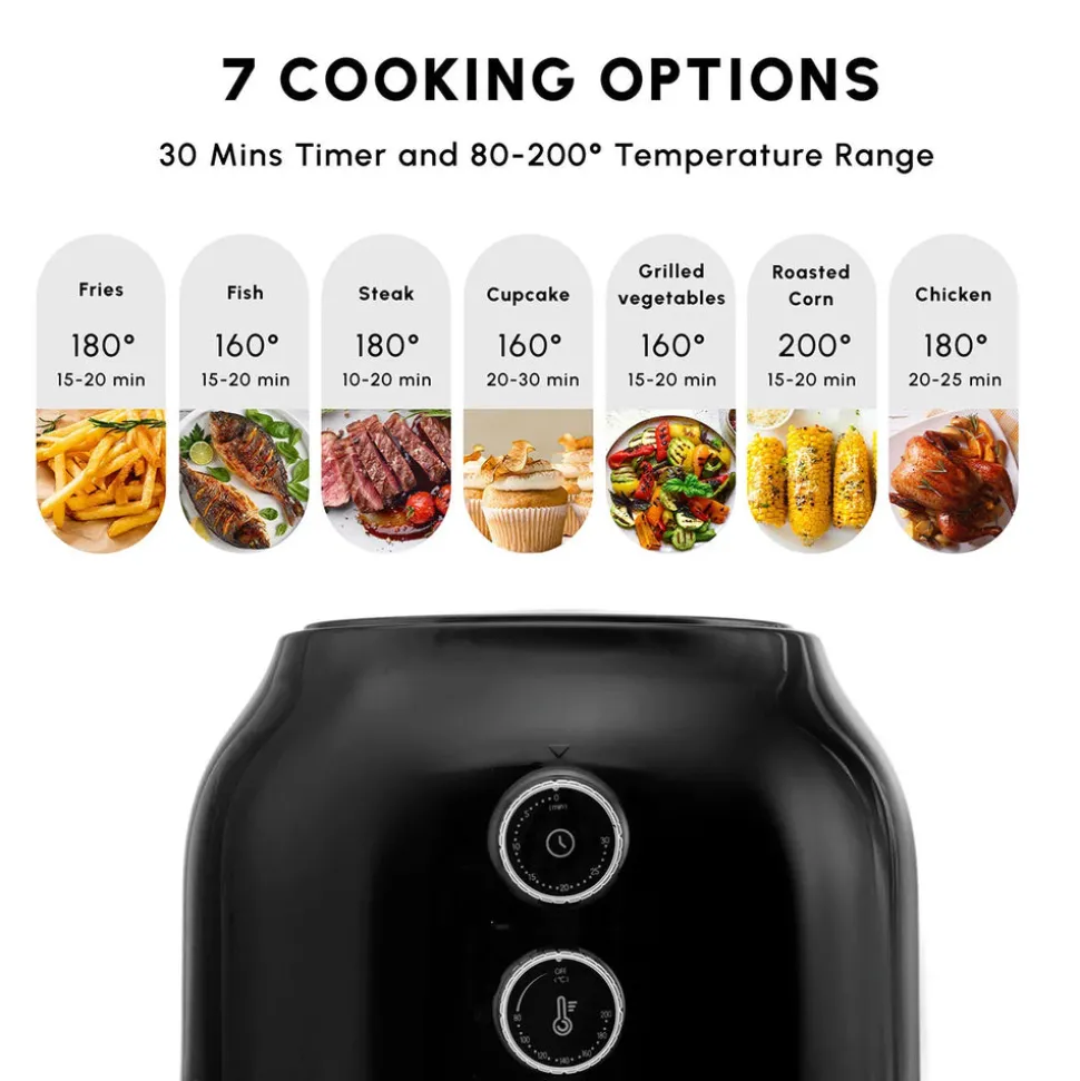Karaca Multifry Single Pan Air Fryer, 3.5L, 1300W, Black