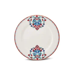 Karaca Nakkaş 24-Piece Bone China Dinner Set for 6 People, White Multi
