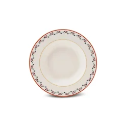 Karaca Nakkaş 24-Piece Bone China Dinner Set for 6 People, White Multi
