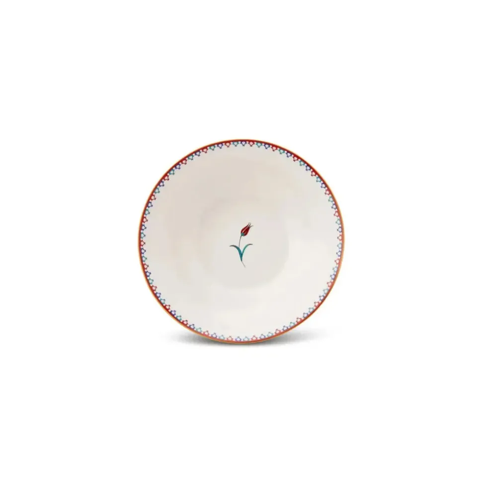 Karaca Nakkaş 24-Piece Bone China Dinner Set for 6 People, White Multi