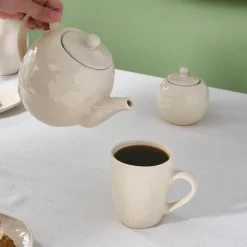 Karaca Nebula Beige Stoneware Teapot, 100ml, Beige