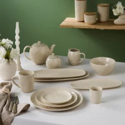 Karaca Nebula Stoneware Dessert Plate, 21cm, Beige