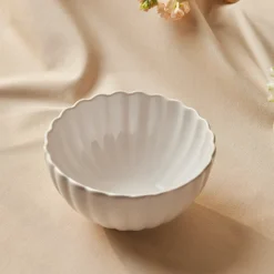 Karaca New Daisy Cereal/Soup Bowl, 15,5cm, White