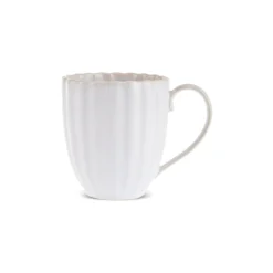 Karaca New Daisy Stoneware Mug, 410ml, White