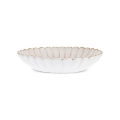 Karaca New Daisy Stoneware Pasta Bowl, 19cm, White