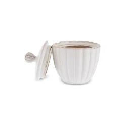Karaca New Daisy Stoneware Sugar Bowl, 230ml, White