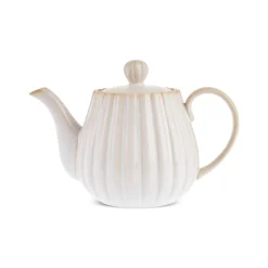 Karaca New Daisy Stoneware Teapot, 550ml, White