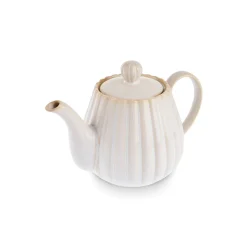 Karaca New Daisy Stoneware Teapot, 550ml, White