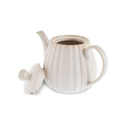 Karaca New Daisy Stoneware Teapot, 550ml, White