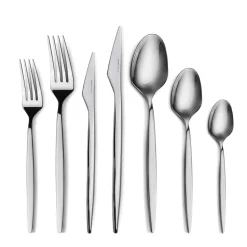 Karaca New Thor 84-Piece Stainless Steel Cutlery Set for 12 People, Silver