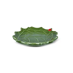Karaca New Year Christmas Butcher's Broom Snack Bowl, 15cm, Green