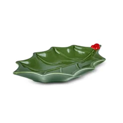 Karaca New Year Christmas Butcher's Broom Large Serving Platter 22cm, Multi