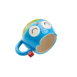 Karaca New Year Christmas Fat Owl Ceramic Mug, 380ml, Multi
