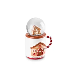 Karaca New Year Christmas House Snowball Mug, 390ml, Multi
