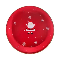Karaca New Year Christmas New Generation Bone Golden Line Dinner Plate, 27cm, Red Multi